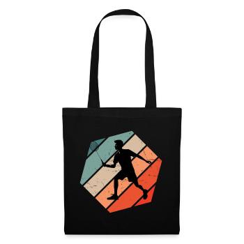 Joueur de badminton Badminton Badminton Squash - Sac en tissu - noir - Devant