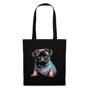 Carlin mignon - Sac en tissu - noir - Devant