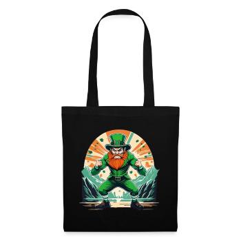 Lutin Trèfle de la Saint-Patrick - Sac en tissu - noir - Devant