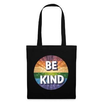 LGBTQ Be Kind - Stoffbeutel - Schwarz - Vorne
