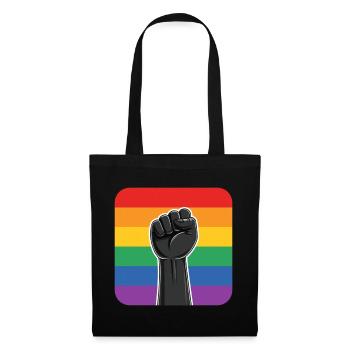 LGBTQ Rights Fist - Stoffbeutel - Schwarz - Vorne