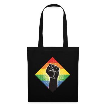Poing des droits LGBTQ - Sac en tissu - noir - Devant