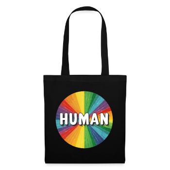 LGBTQ Human - Stoffbeutel - Schwarz - Vorne