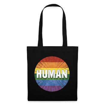 Humain LGBTQ - Sac en tissu - noir - Devant