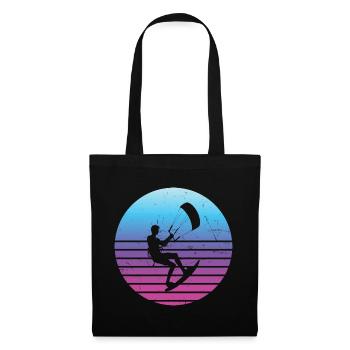 Kitesurf Kite Kite Kitesurfer Homme - Sac en tissu - noir - Devant