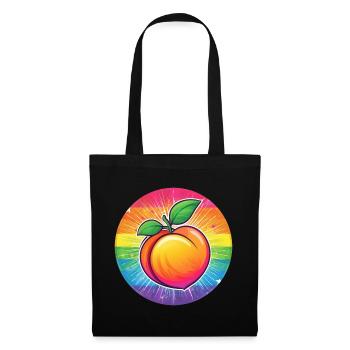 LGBTQ Pfirsich - Stoffbeutel - Schwarz - Vorne
