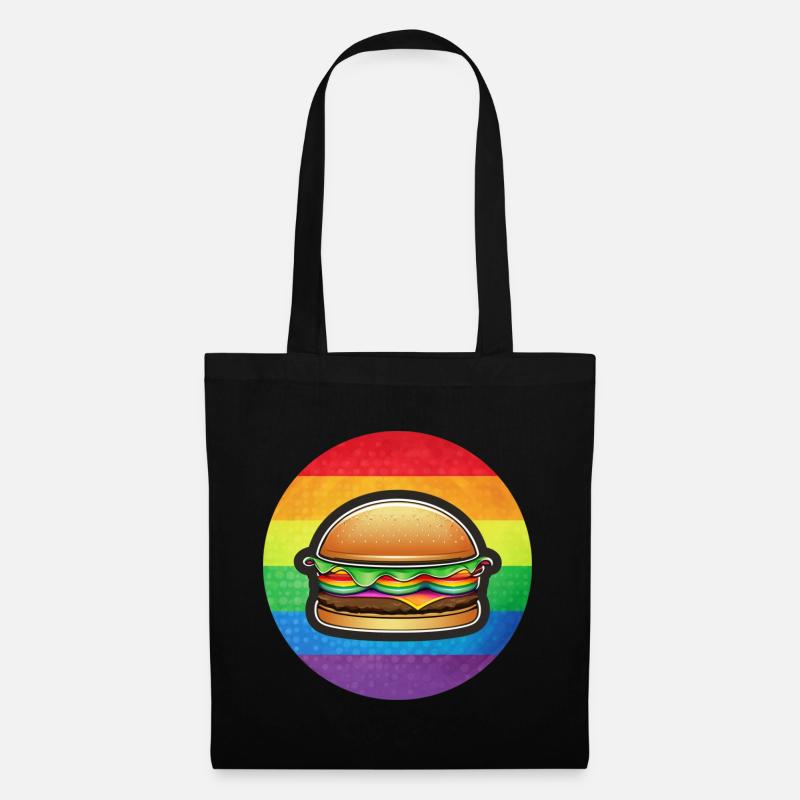 LGBTQ Hamburger - Stoffbeutel - Schwarz