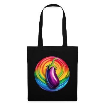 LGBTQ Aubergine - Stoffbeutel - Schwarz - Vorne