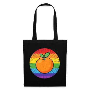 LGBTQ Orange - Stoffbeutel - Schwarz - Vorne