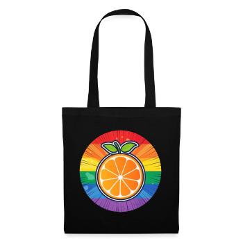 LGBTQ Orange - Stoffbeutel - Schwarz - Vorne