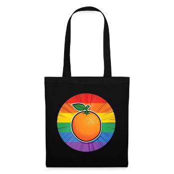 LGBTQ Orange - Stoffbeutel - Schwarz - Vorne
