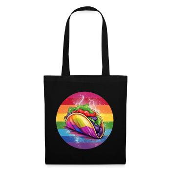 LGBTQ Taco - Stoffbeutel - Schwarz - Vorne