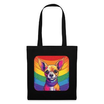 LGBTQ Chihuahua - Sac en tissu - noir - Devant
