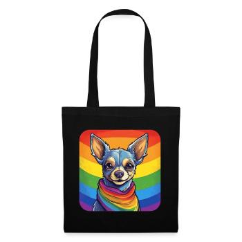 LGBTQ Chihuahua - Sac en tissu - noir - Devant