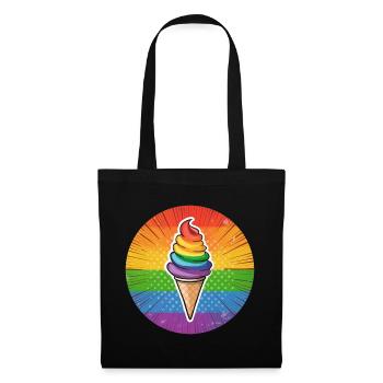 LGBTQ Ice Cream Eis - Tote Bag - black - Front