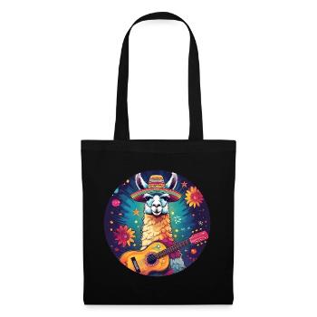 5 de Mayo Party Drinko de Mayo Lama and Guitar - Tote Bag - black - Front
