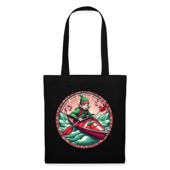 Kayak des elfes de Noël - Sac en tissu - noir - Devant