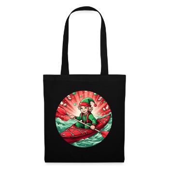 Kayak des elfes de Noël - Sac en tissu - noir - Devant