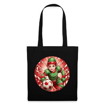 Noël elfe football football - Sac en tissu - noir - Devant