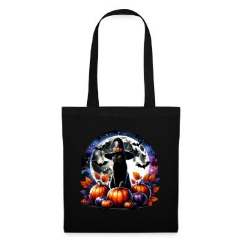 Chat effrayé, pas de friandises, juste des tours d’Halloween - Sac en tissu - noir - Devant