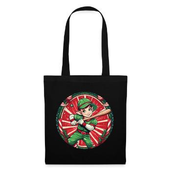 Christmas Elf Baseball - Tote Bag - black - Front