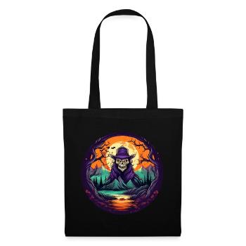 Gruseliges Halloween-partykostüm-skelett - Sac en tissu - noir - Devant