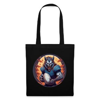 Gruseliges Halloween-partykostüm Werwolf Rugby - Tote Bag - black - Front