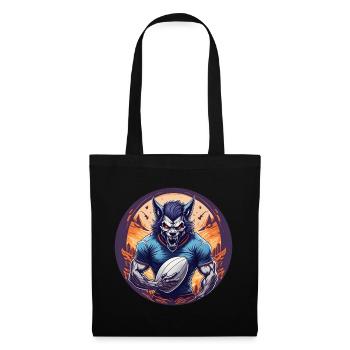 Gruseliges Halloween-partykostüm Werwolf Rugby - Sac en tissu - noir - Devant