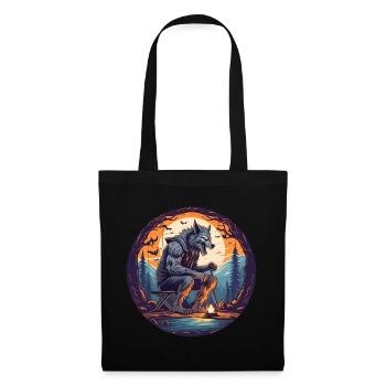 Gruselig Halloween Party Kostüm Werwolf Camping - Tote Bag - black - Front
