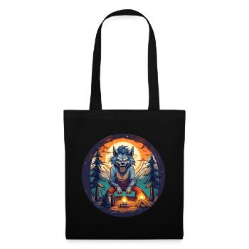 Gruseliges Halloween-partykostüm Werwolf Camping - Tote Bag - black - Front