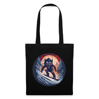 Gruseliges Halloween-partykostüm Werwolf-snowboard - Tote Bag - black - Front
