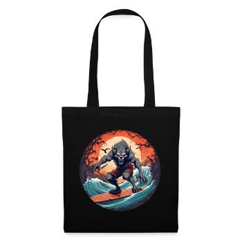 Gruselig Halloween Party Kostüm Werwolf Surfen - Tote Bag - black - Front