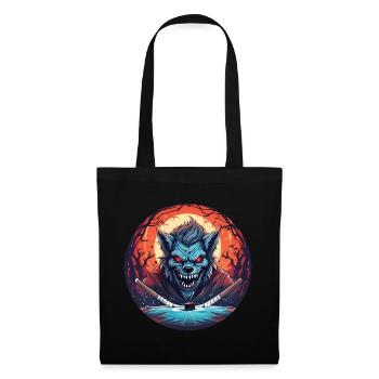Effrayant Halloween Party Costume Werewolf Field - Sac en tissu - noir - Devant