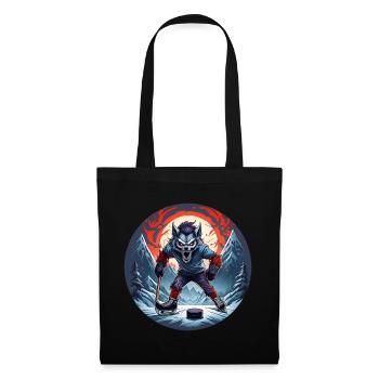 Spooky Halloween party costume werewolf ice hockey - Tote Bag - black - Front