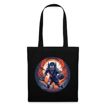 Spooky Halloween Party Costume Werewolf Lacrosse - Tote Bag - black - Front
