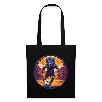 Creepy Halloween party costume werewolf soccer - Tote Bag - black - Front