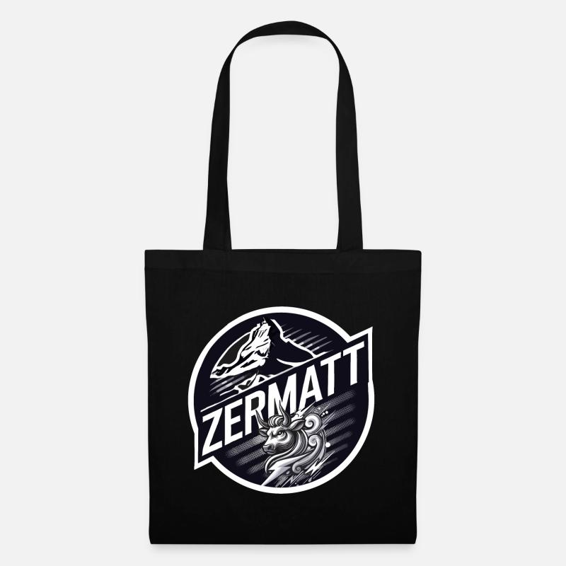 Zermatt, vache d'hérens,eringer - Sac en tissu - noir