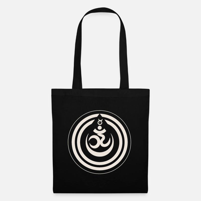 Om Symbol - Stoffbeutel - Schwarz