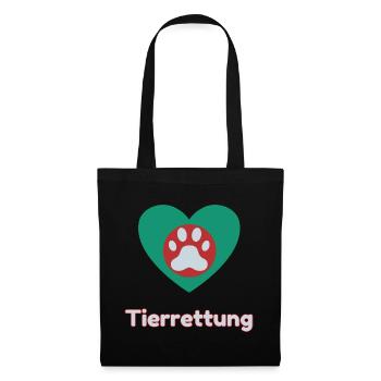 Tierrettung - Stoffbeutel - Schwarz - Vorne