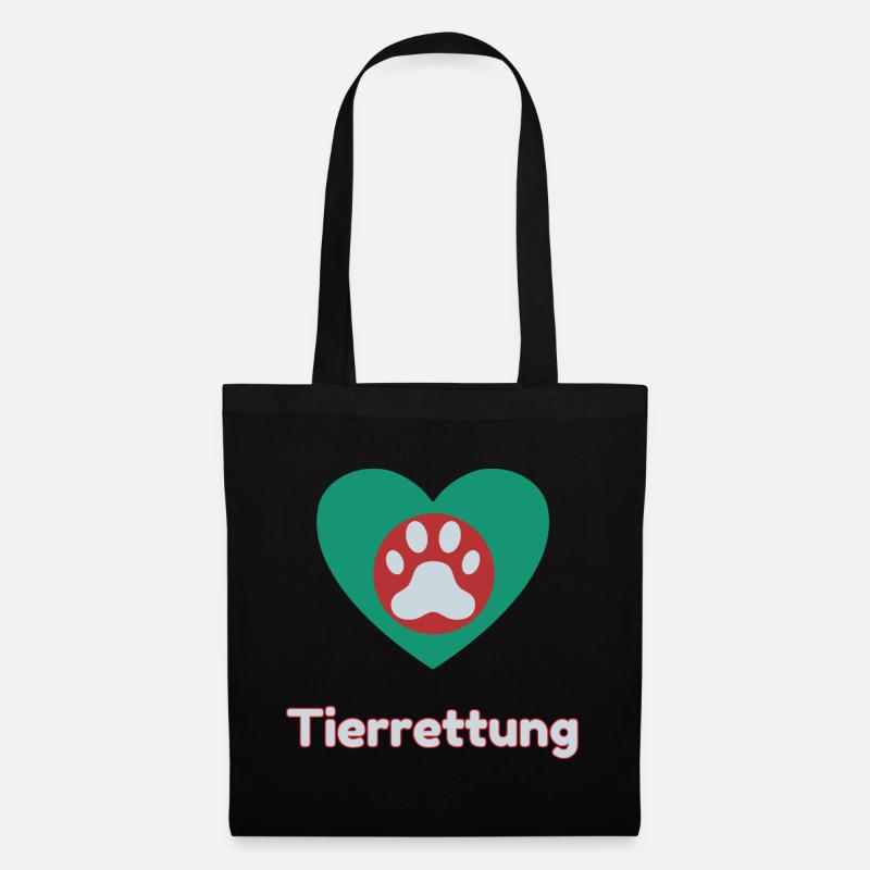 Tierrettung - Stoffbeutel - Schwarz