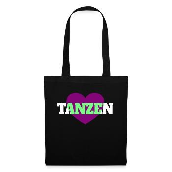 Tanzen - Stoffbeutel - Schwarz - Vorne
