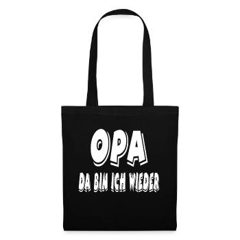 Opa - Stoffbeutel - Schwarz - Vorne