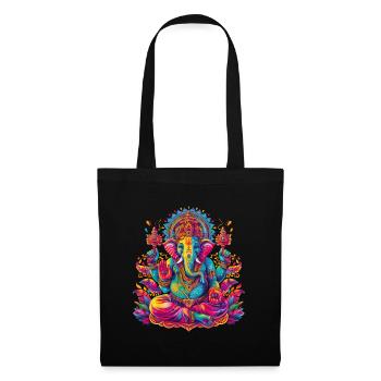 T Shirt Design Ganesha - Tote Bag - black - Front
