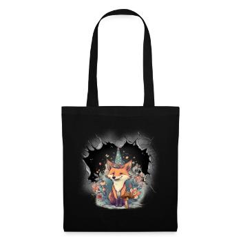 mystical fox foxes fairy tale fairy tale character child - Tote Bag - black - Front