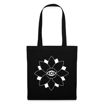 Fleur de lotus blanc - Sac en tissu - noir - Devant
