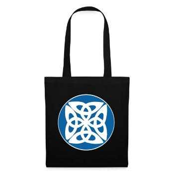 Blaues keltisches Symbol - Stoffbeutel - Schwarz - Vorne
