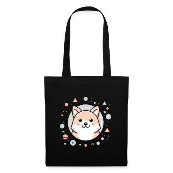 Cute dog – cute design in Japanese style - Tote Bag - black - Front