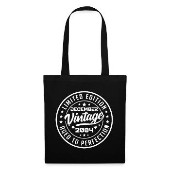 Décembre 2004 Cadeau Vintage Rétro Décembre 2004 - Sac en tissu - noir - Devant