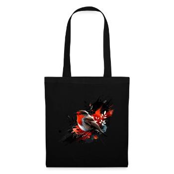 Colorful Watercolor Robin - Tote Bag - black - Front