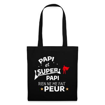 Superhero Humor Paternity Gift - Tote Bag - black - Front